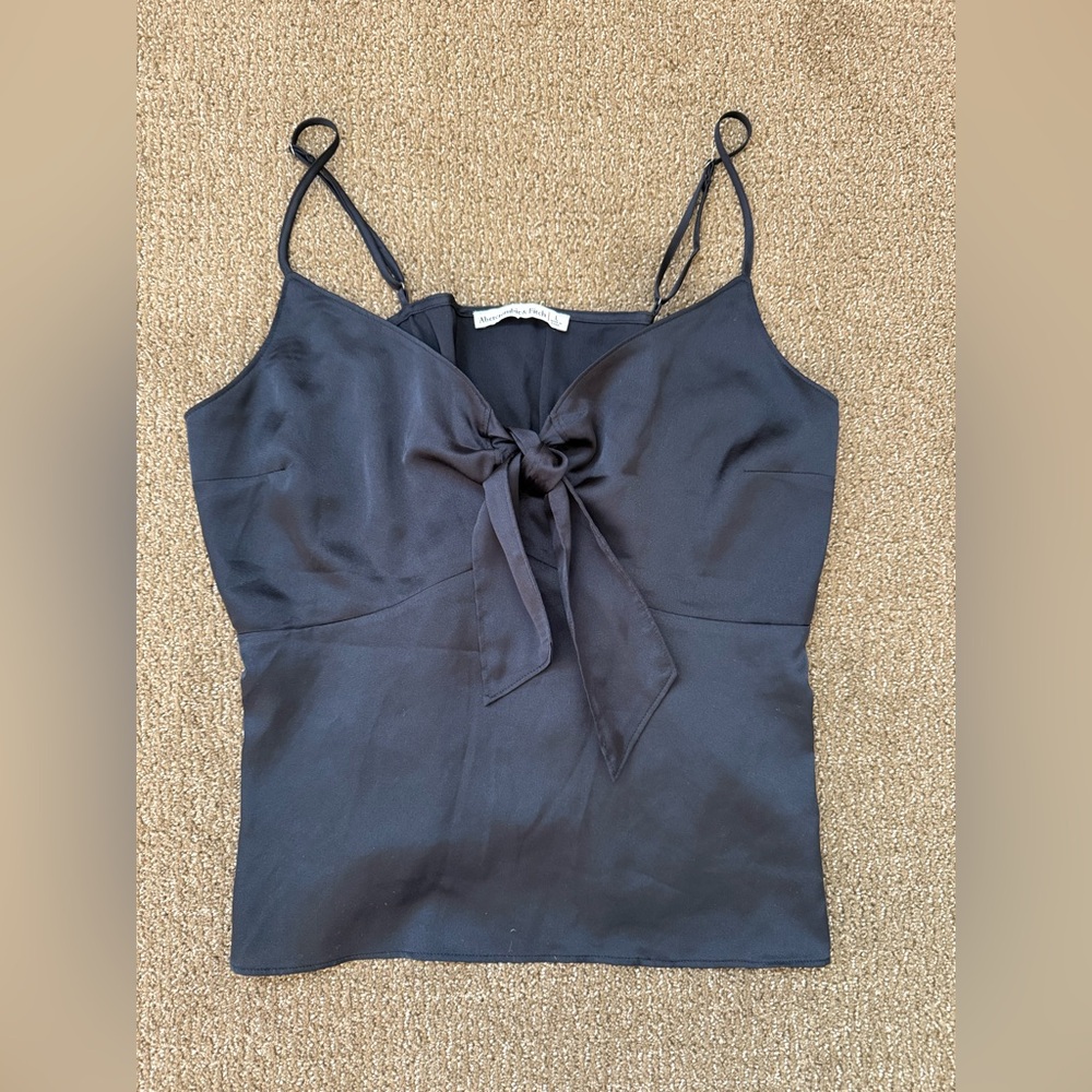 Abercrombie & Fitch Black Tie-Front Camisole